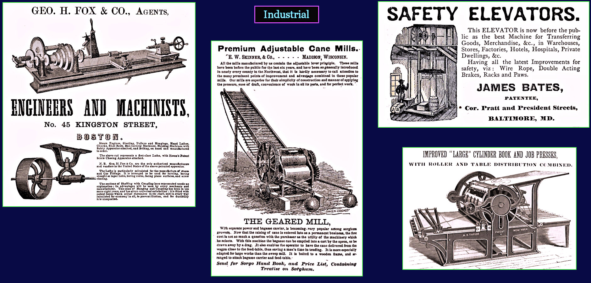 Industrial Ads, 1870